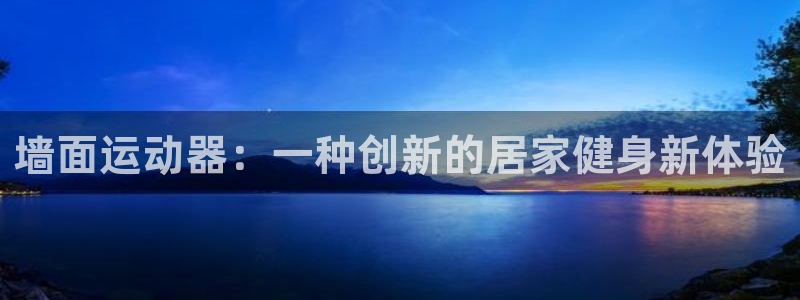 意昂体育4开户:墙面运动器:一种创新的居家健身新体验